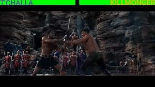 T'Challa Vs Killmonger With Healthbars / Black Panther 2018