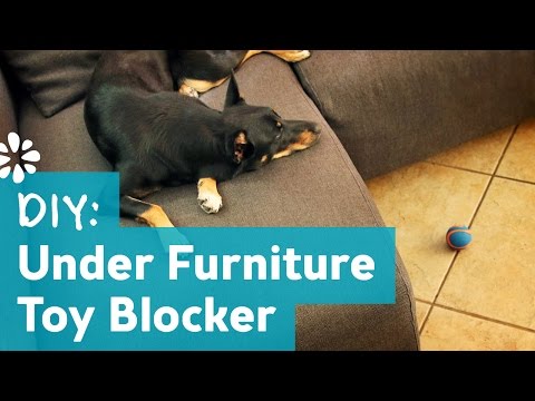 DIY Under Furniture Pet Toy Blocker | Sea Lemon