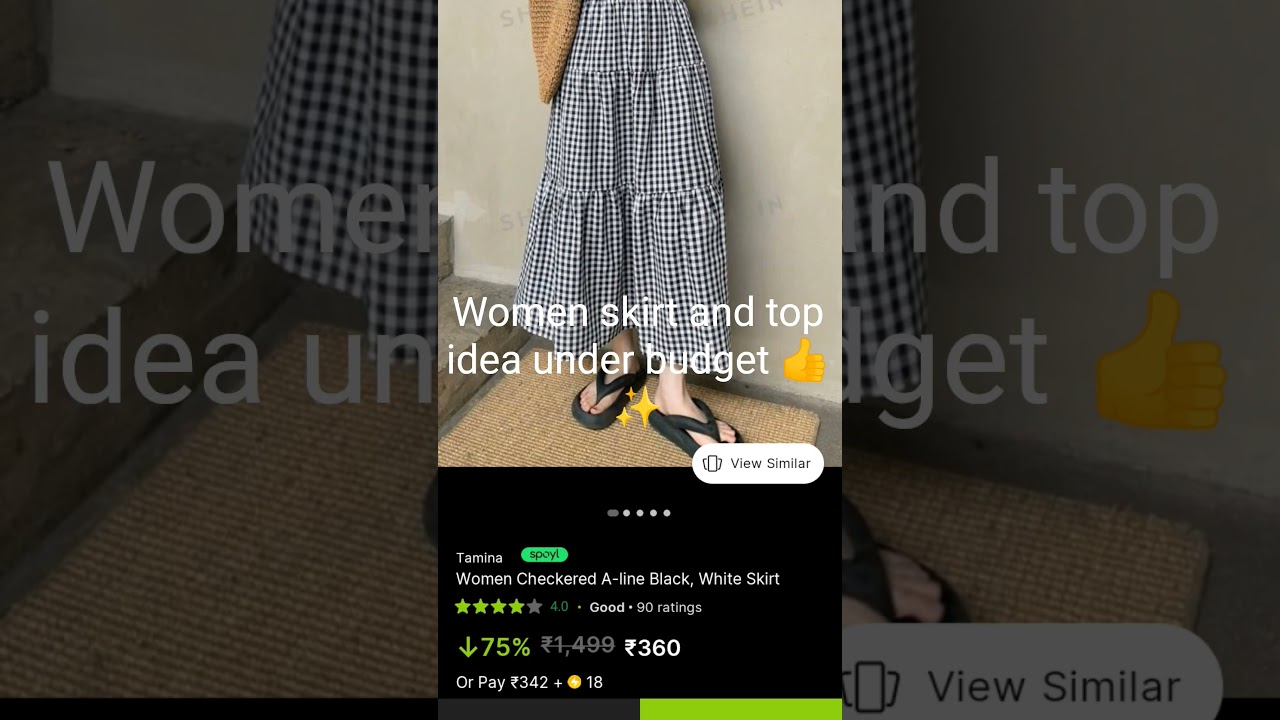 women skirt and top idea under budget