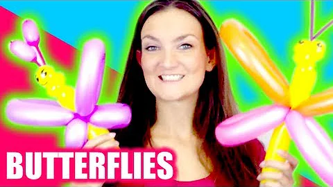 Easy BUTTERFLY BUTTERFLIES Balloon Animal Tutorial - Learn Balloon Animals with Holly!