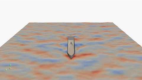 Container ship in short-crested sea