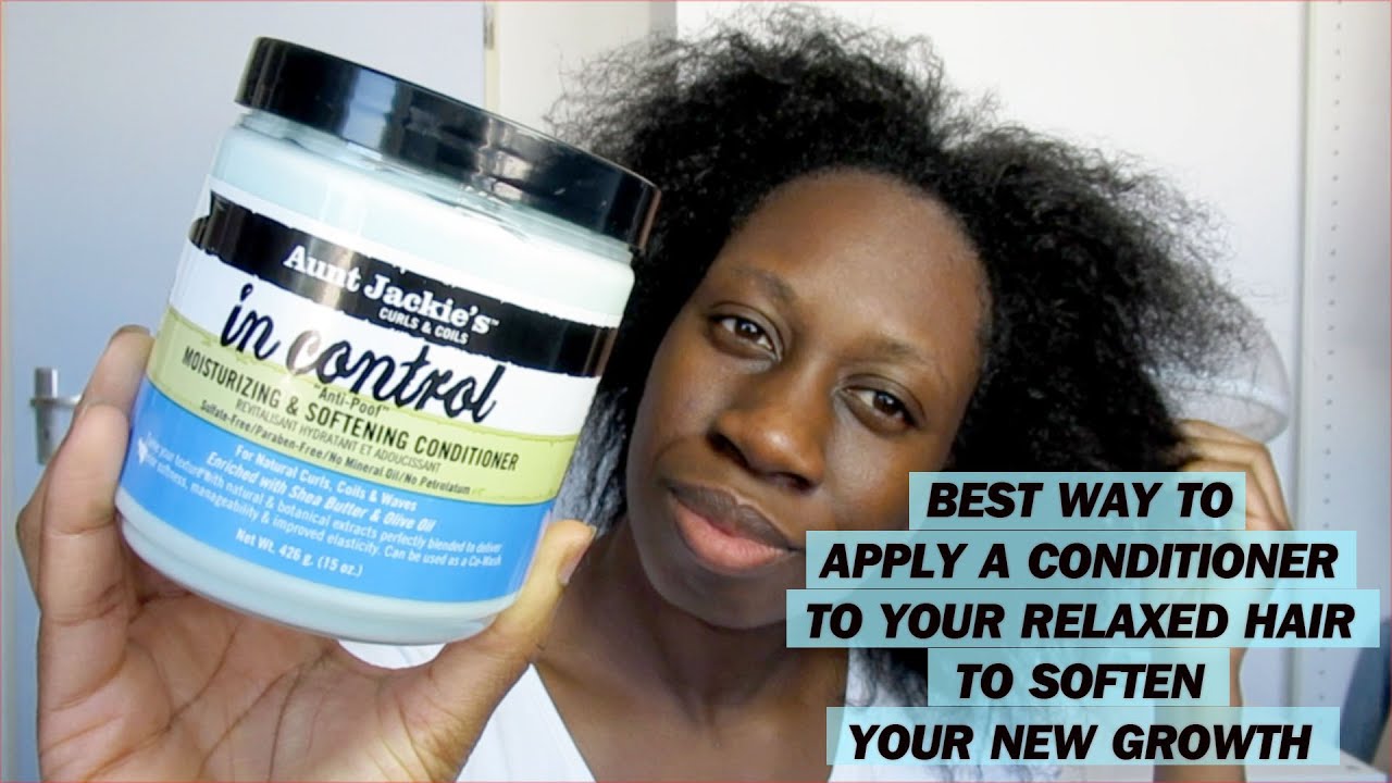 How to apply conditioner to your hair to soften your new growth! YouTube