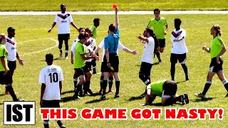 RED Card SAVAGERY! Brutal Hits, Coach SPASM in TUFF Fought Game!