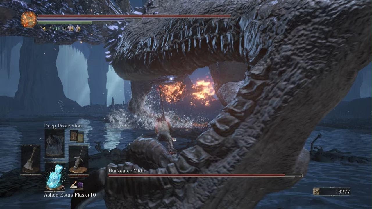 dark souls 3 darkeater midir No damage - YouTube