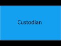 What do you mean by custodian what is a custodian investment bank function