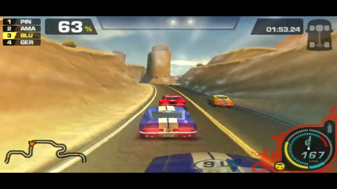 NFS Prostreet PSP - Nevada Highway Event 1 6th Try(PPSSPP HD) - YouTube