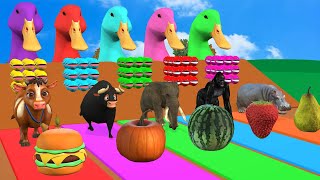 Paint Animals Max Level Neck Game With Cow Bull Elephant Gorilla Hippo Zebra Wild Animal 2024