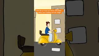 Daydreaming...... girls on scooty zone out ho jati hoo.... #animation #2danimation #daydreaming