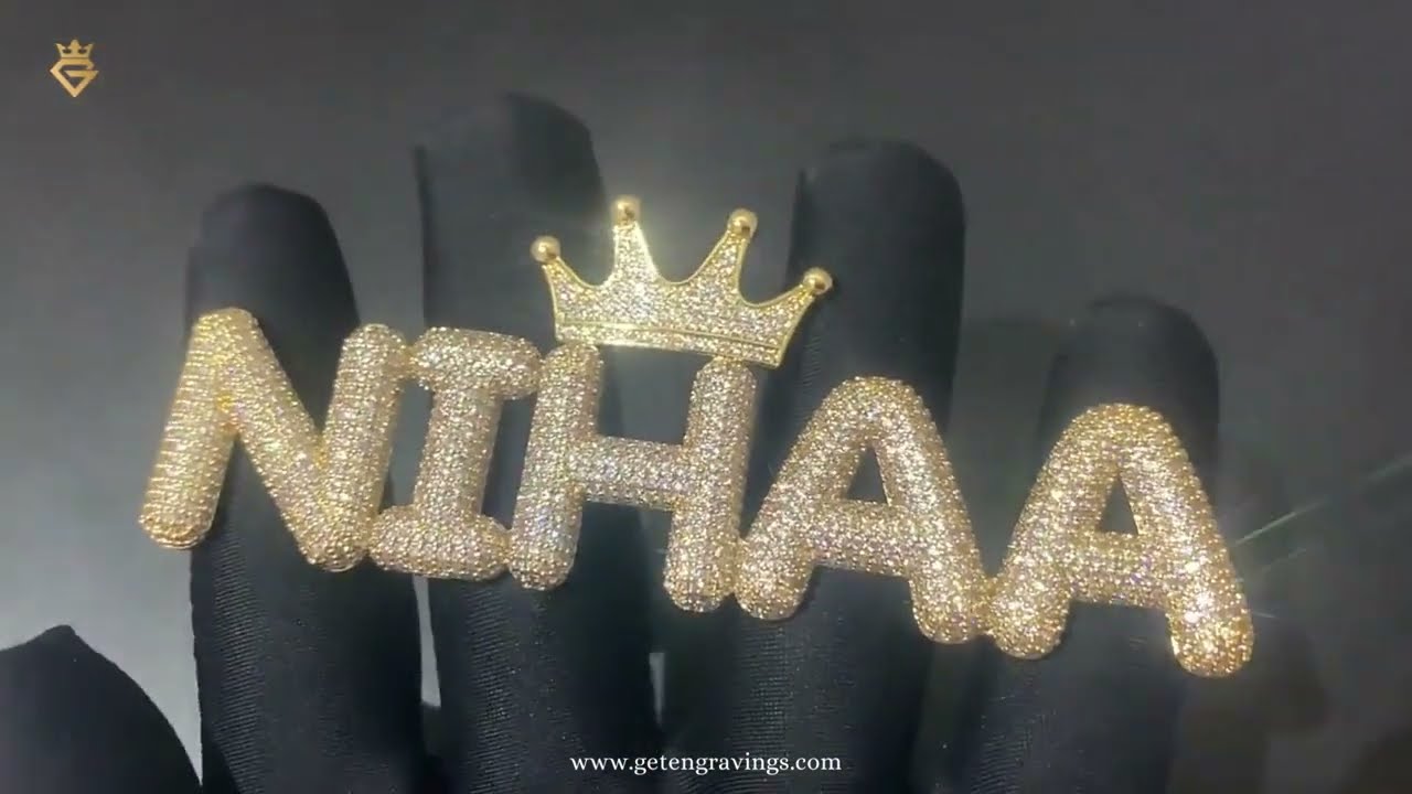 Personalized Bold Name Necklace With Crown