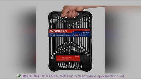 WORKPRO 32-Piece SAE & Metric Combination Wrenches Set, 20-Piece Standard wrenches and 12-Piece Stub