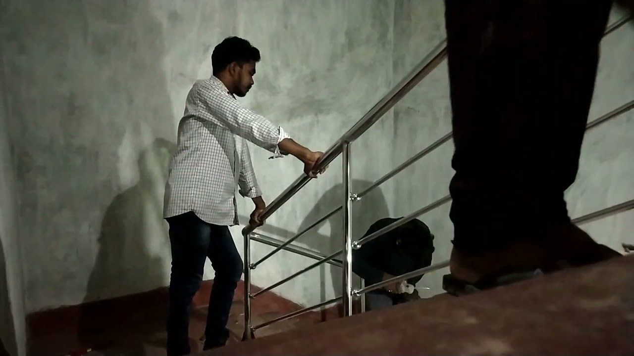 How to install stainless steel railling |#stair railing - YouTube