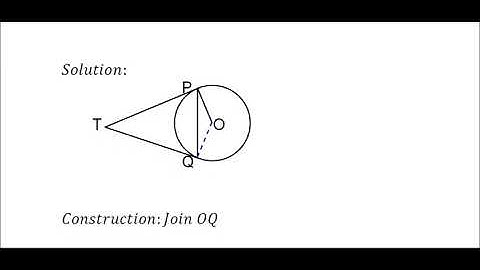 NCERT Maths Class 10 Example 2 of Chapter 10 - Circles. Prove that ∠PTQ = 2 ∠OPQ. Alternate Method