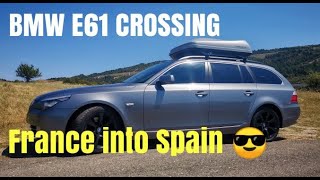 ROAD TRIP N135 BOARDER CROSSING IN BMW E61 FRANCE TO SPAIN AMAZING MOUNTAIN VIEWS
