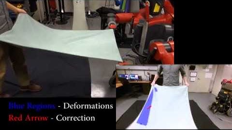 Baxter handling cloth using Kinect v2 and Baxter force feedback