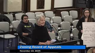 Zoning Board of Appeals Meeting 11/19/25