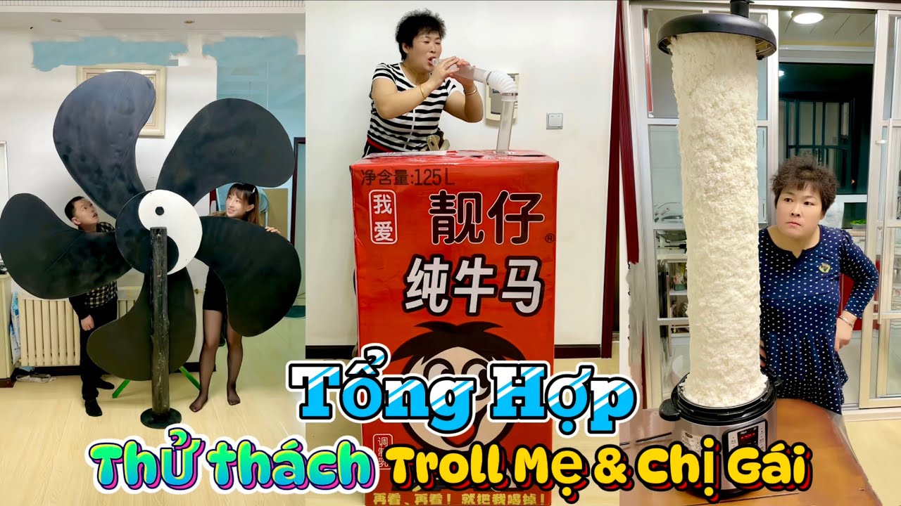 Tổng Hợp Thử Thách Troll Mẹ & Chị Gái TẬP 2 | Hay Nhất Siêu Hài Hước (Quỳnh Vịt)