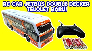 RC CAR JETBUS TELOLET DOUBLE DECKER ! JSP Basuri Millenial Bus | Unboxing Test Drive