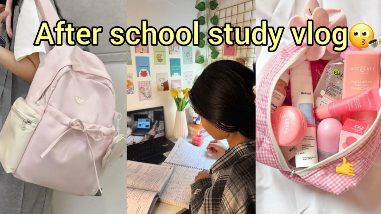 After School Study Routine🎒📝| Indian study vlog as a cbse 7th grader 🫶| Skincare 🌸 study📑Schooling 🏫