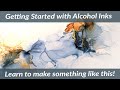 ALCOHOL INK PAINTING DEMO - What you need to Paint - How to Use Alcohol Inks for Beginners.