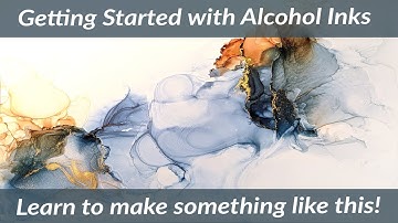 ALCOHOL INK PAINTING DEMO - What you need to Paint - How to Use Alcohol Inks for Beginners.