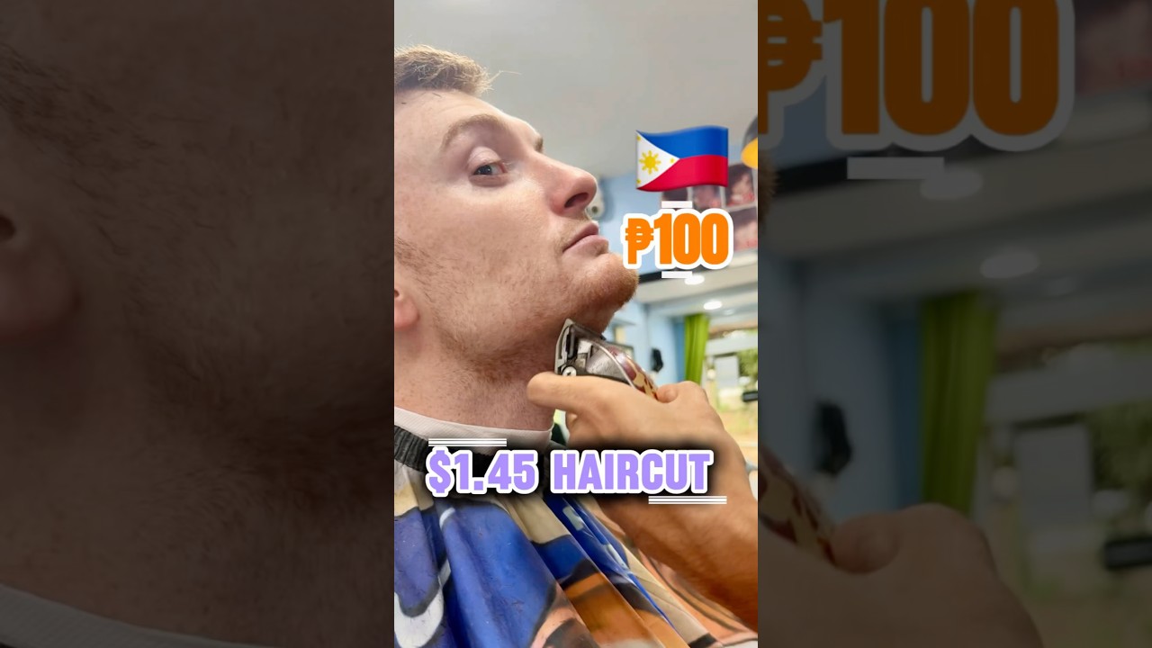 Стрижка и бритье на Филиппинах за 1,45 доллара 🇵🇭 