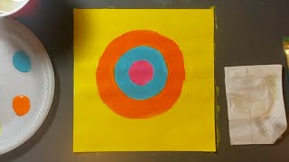 Concentric Circle Dot Day - 1st Grade Art
