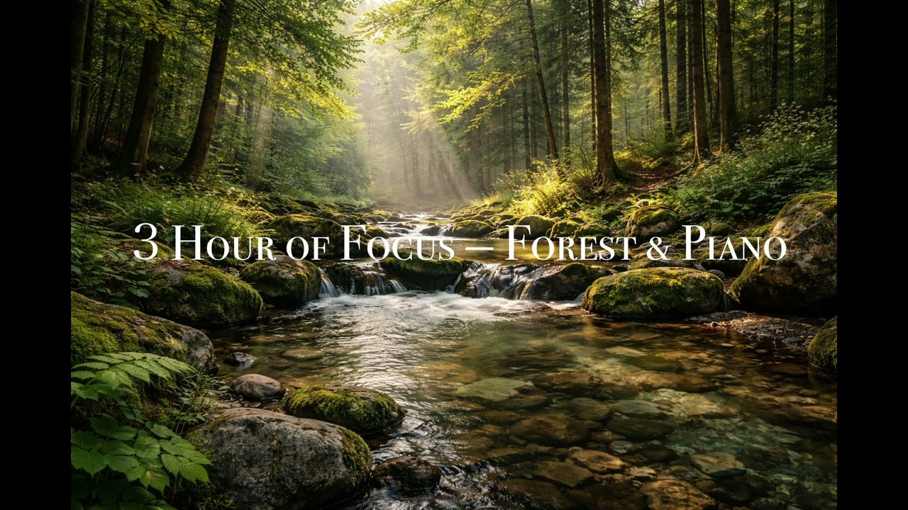 3Hour Relaxing Piano in the Forest | Focus & Productivity