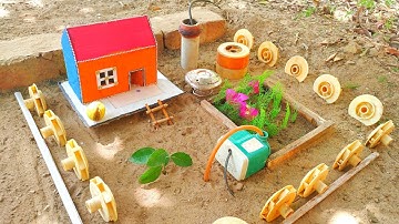 diy tractor tree planting machine science project || @Mini tractor creative