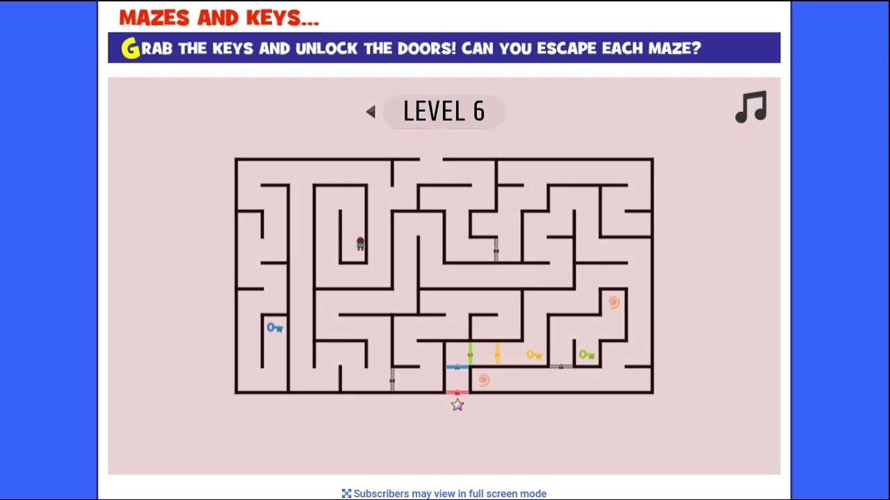mazes and keys l Math Playground YouTube