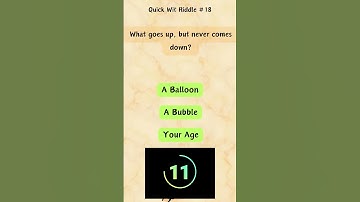 What goes up, but never comes down?