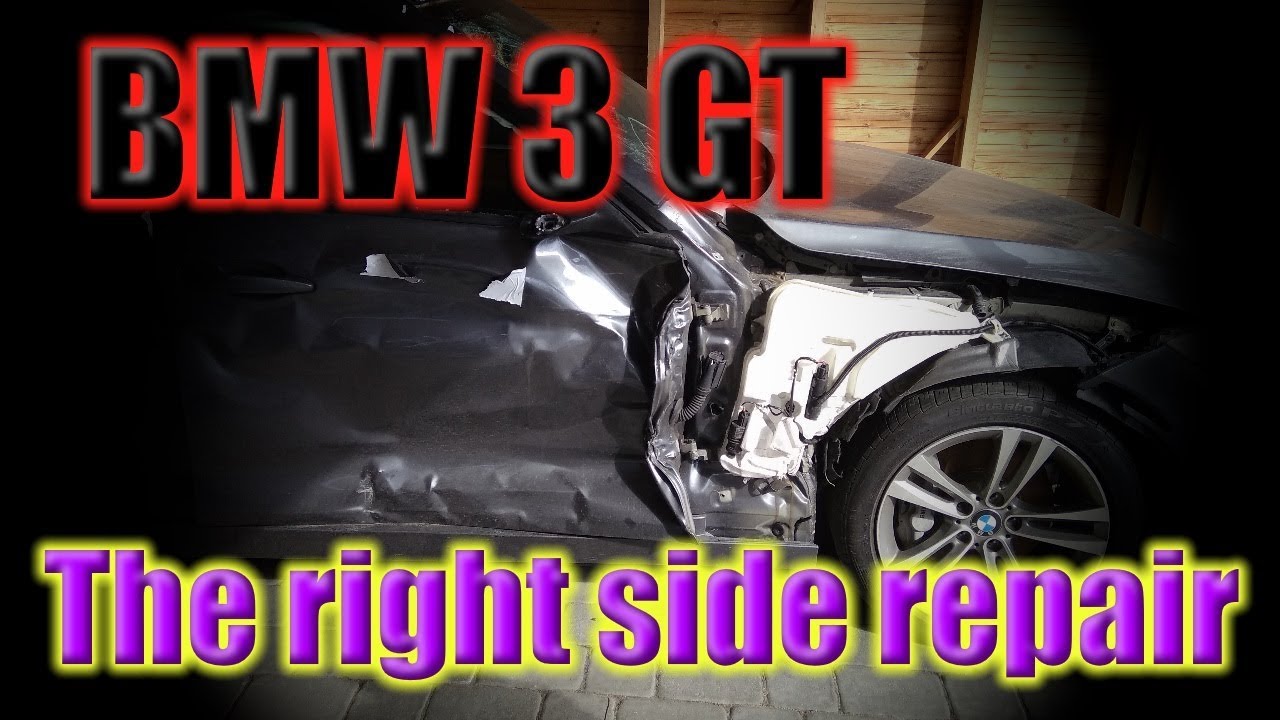 ⁣BMW 3 GT. The right side repair. Ремонт правой стороны.