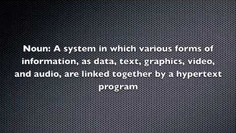 HYPERMEDIA & MULTIMEDIA