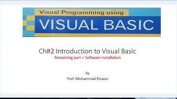 Visual Basic  Lecture 3 (Chapter 2 Remaining)  Visual Programming