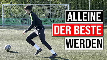 Wie kann man alleine Fußball trainieren?