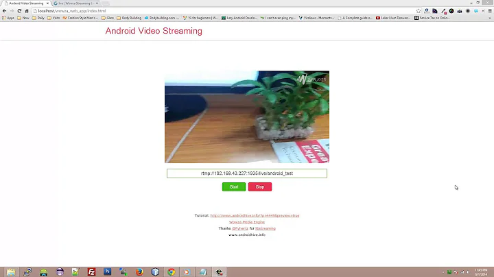 Android Streaming Live Camera Video to Web Page