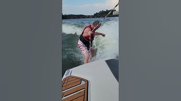 Learning dry start wake boat surfing #trending #shorts