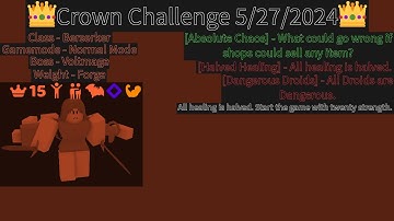 Crown Challenge 5/27/2024 - Randomly Generated Droids