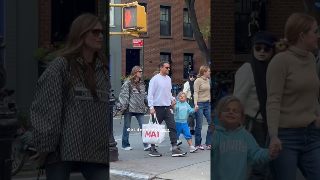 Bradley Cooper and Brooke Shields (how cool) her daughters and husband met for lunch in New York