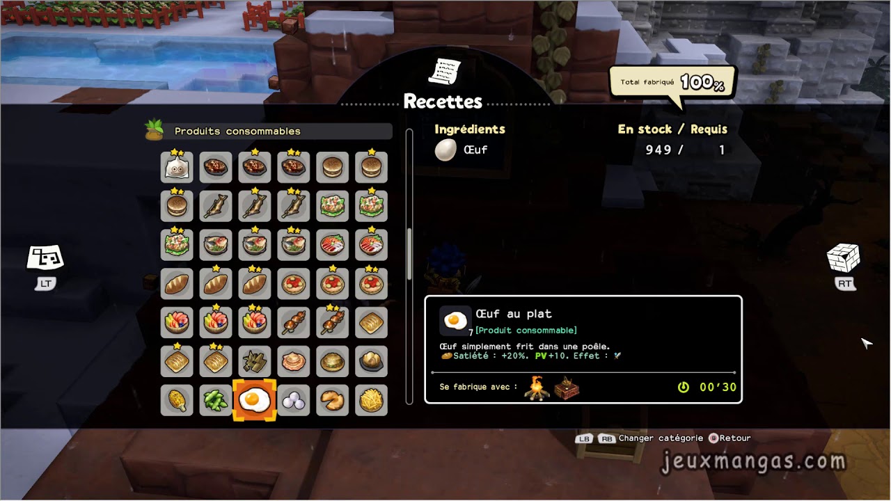 Dragon Quest Builders 2 Toutes les recettes de cuisine (dlc inclus