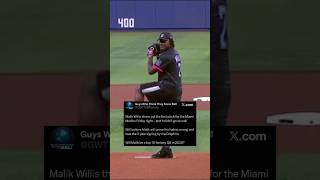 Malik Willis pitch for the Marlins 😬 #dolphins #malikwillis #miamidolphins #marlins #nfl