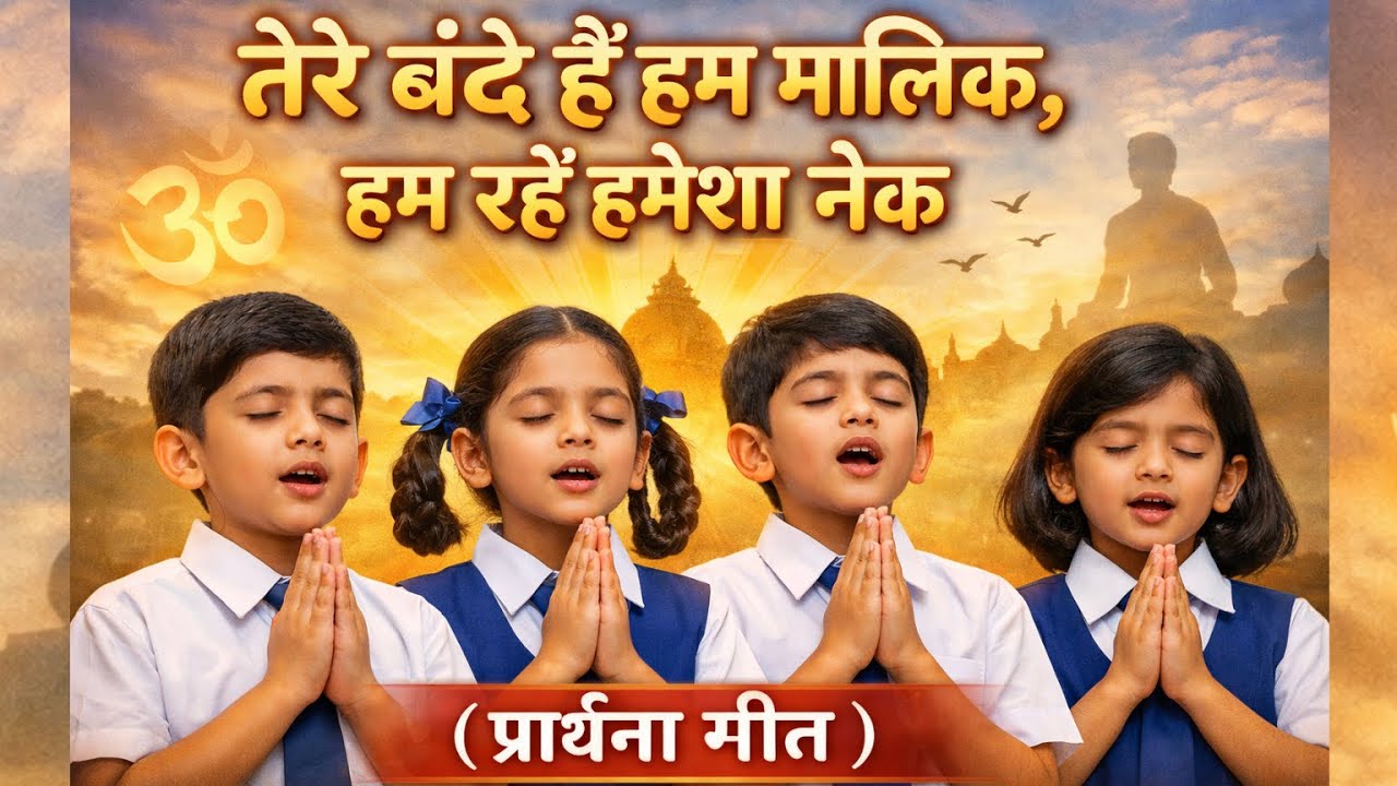 तेरे बंदे हैं हम मालिक, हम रहें हमेशा नेक ( School Prarthna Geet ) प्रार्थना गीत 🎵