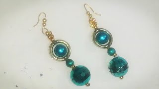 Blue pearl earrings diy | handmade earrings