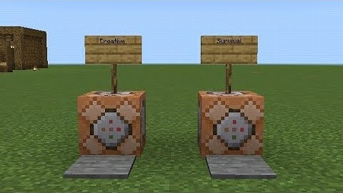 How to turn yourself into creative and survival by using a command block