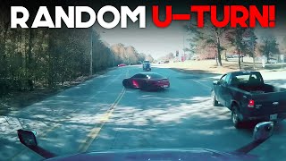 AMERICAN TRUCK DRIVERS DASH CAMERAS | Car Makes A Random U-Turn, Cut Off Twice, 4 Wheelers! #175