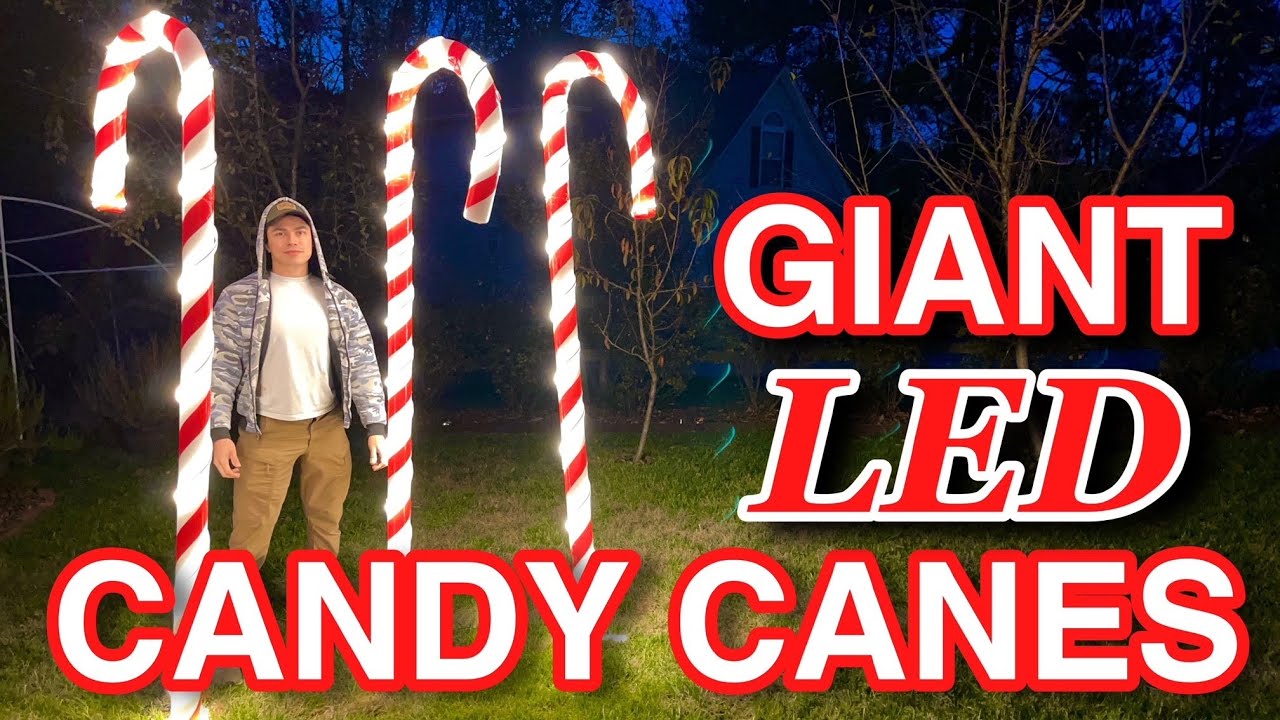 How To Make Diy Giant Candy Cane Lawn Decoration