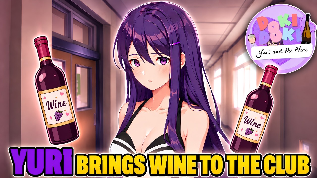 Yuri Brings Wine To The Club!!!😱 | Voice Acted | DDLC Yuri and the Wine MOD