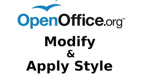 Modify and Apply Style OpenOffice Writer tutorial