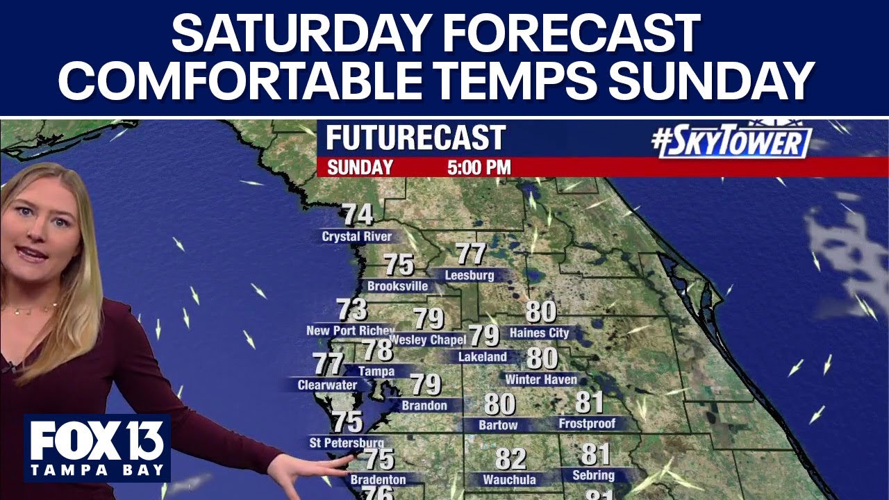 Tampa weather | Warm temps and sunny on Sunday - YouTube