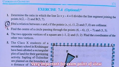 Class 10 Maths Chapter 7 Exercise 7.4 (Optional) NCERT solutions | Coordinate Geometry