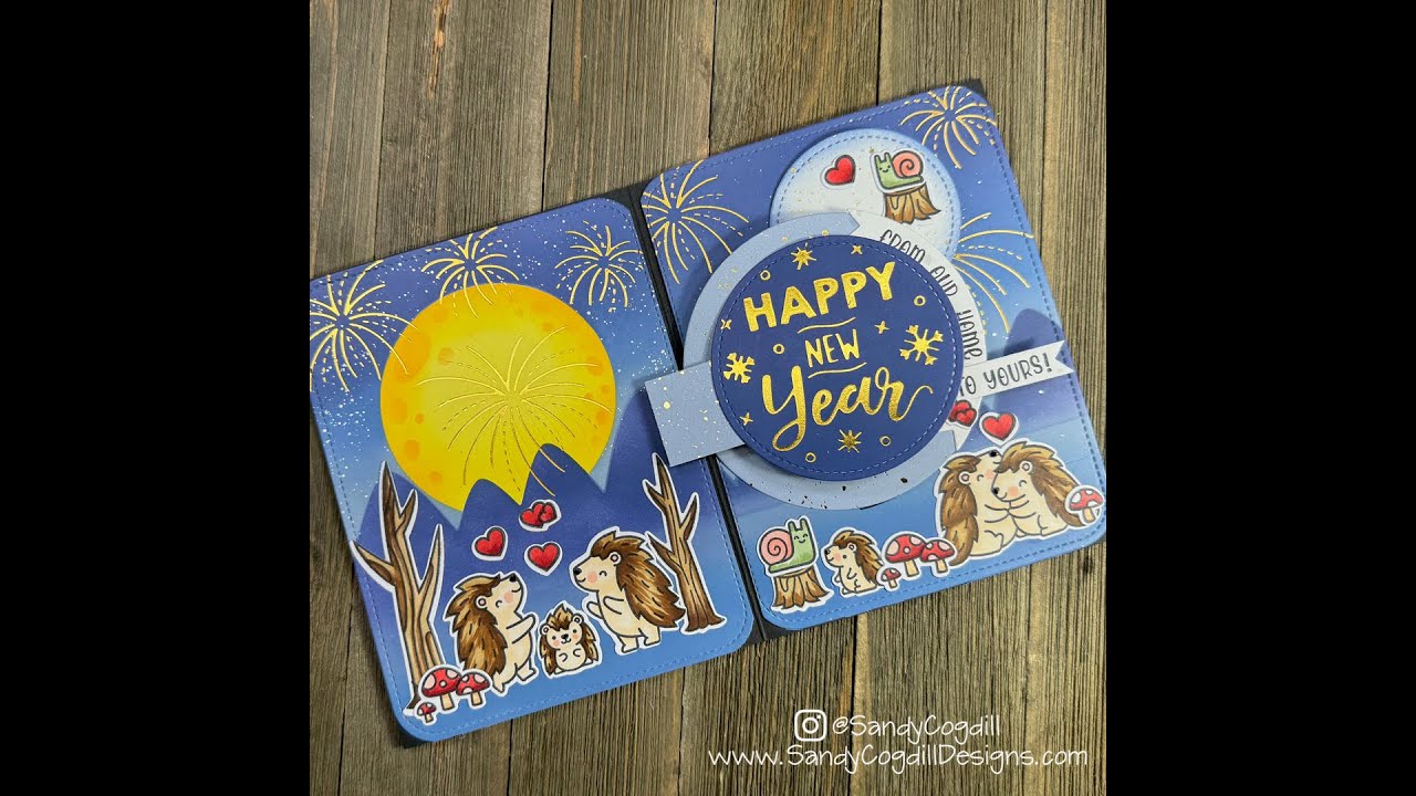 Lawn Fawn's Swivel Surprise Happy New Year Card
